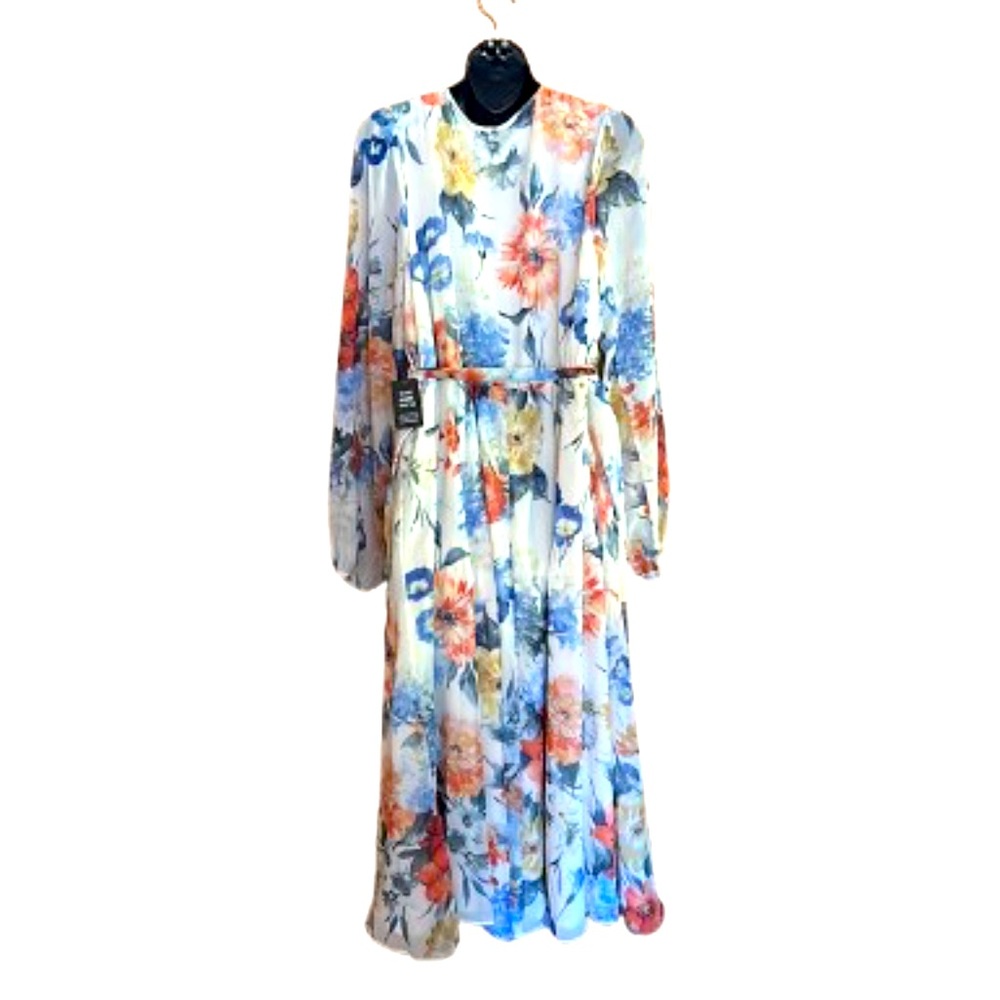 Express XL long sleeve floral dress - Picture 3 of 8